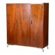 Bauhaus Wardrobe in Chromed Steel and Walnut by Slezak, Czech, 1930s