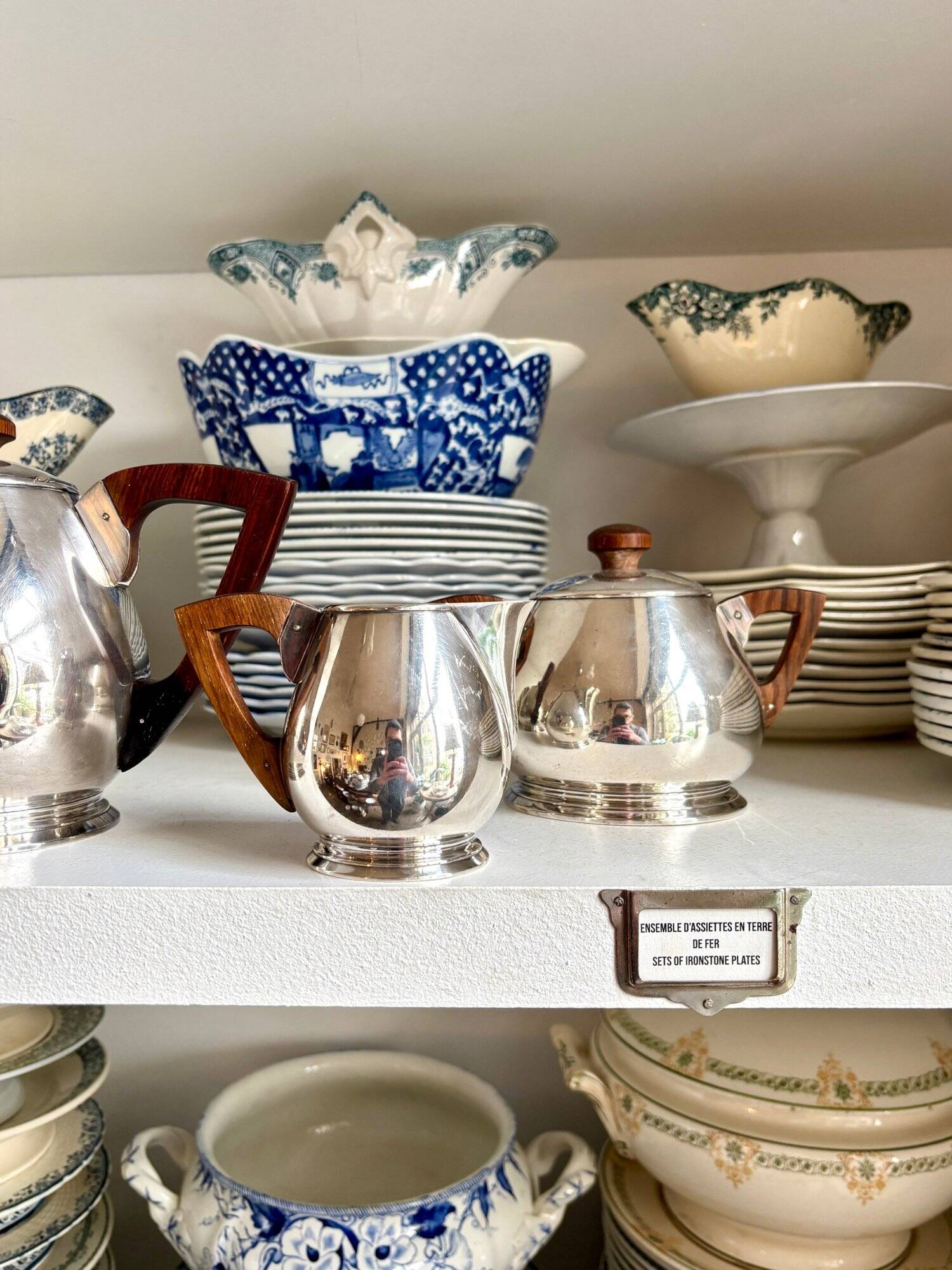 Service à café et thé 4 pièces ercuis en métal argenté, vers 1930