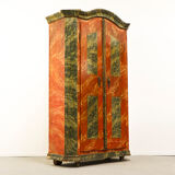 Painted Marble Folk Art Cabinet