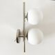 Chrome-plated metal wall light with opaline globes, 1970s