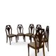 Ensemble de 6 chaises de salle à manger en noyer sculpté Art Déco, années 1920/1930