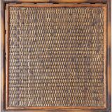 Vintage wicker and bamboo pedestal column