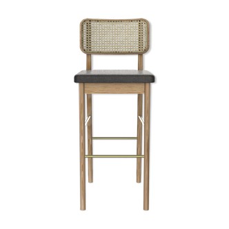 Red Edition gray cannage high stool