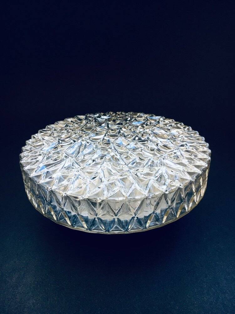 German wall lamp in crystal glass by Bur Leuchten, 1960s