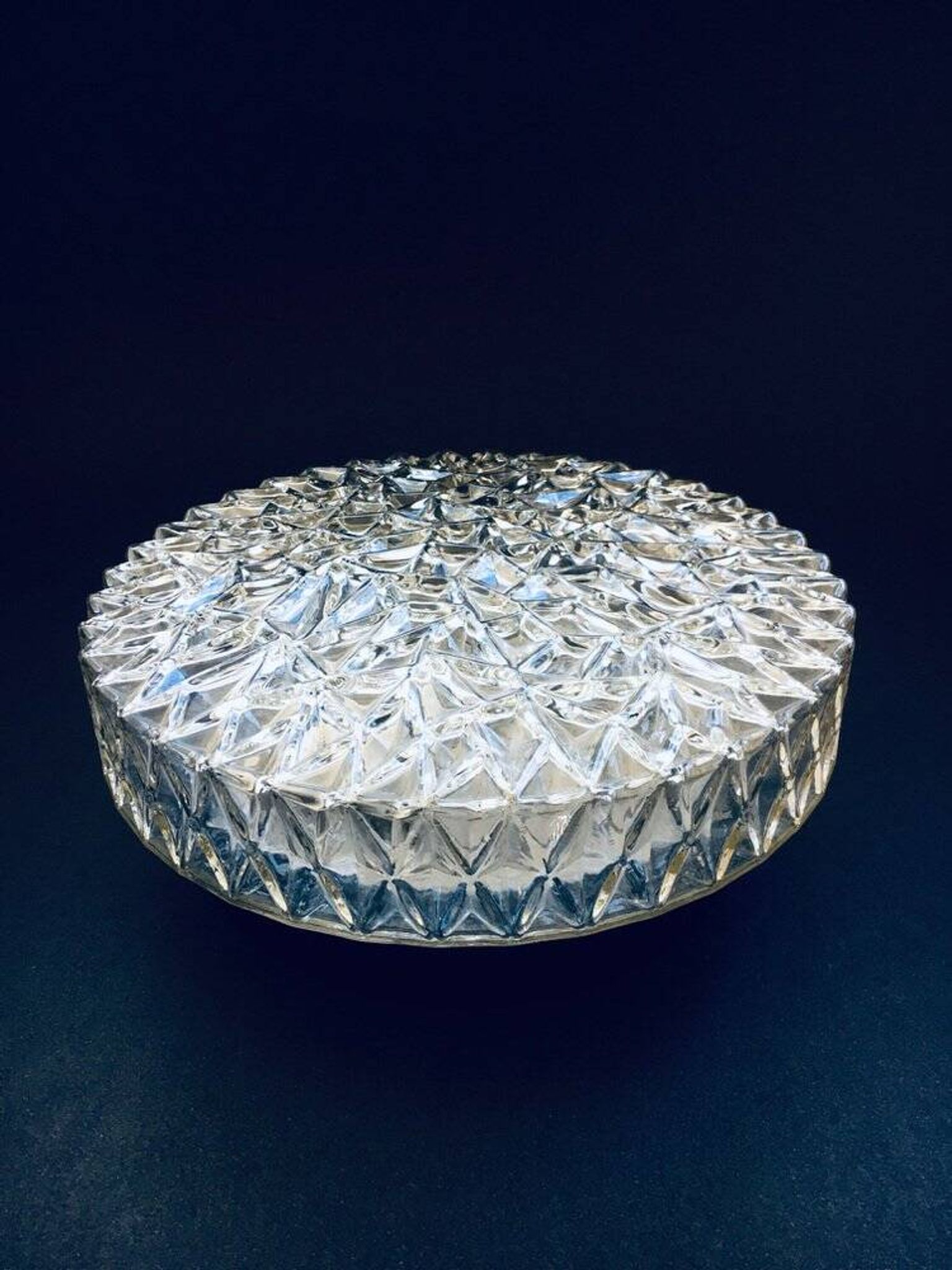 German Wall Lamp in Crystal Glass by Bur Leuchten, 1960s