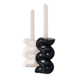 Large candle holder - CREAM WHITE