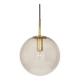 Lustre Limburg in brass with smoked glass ball, Germany, 1970s