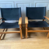 Paire de fauteuils « safari « vintage HYLLINGE MŌBLER