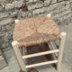 Tabouret bois et paille