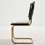 Metal and bamboo chair, set of 6