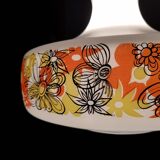 Retro flowerprinted pendant light, '70s
