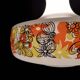 Retro flowerprinted pendant light, '70s