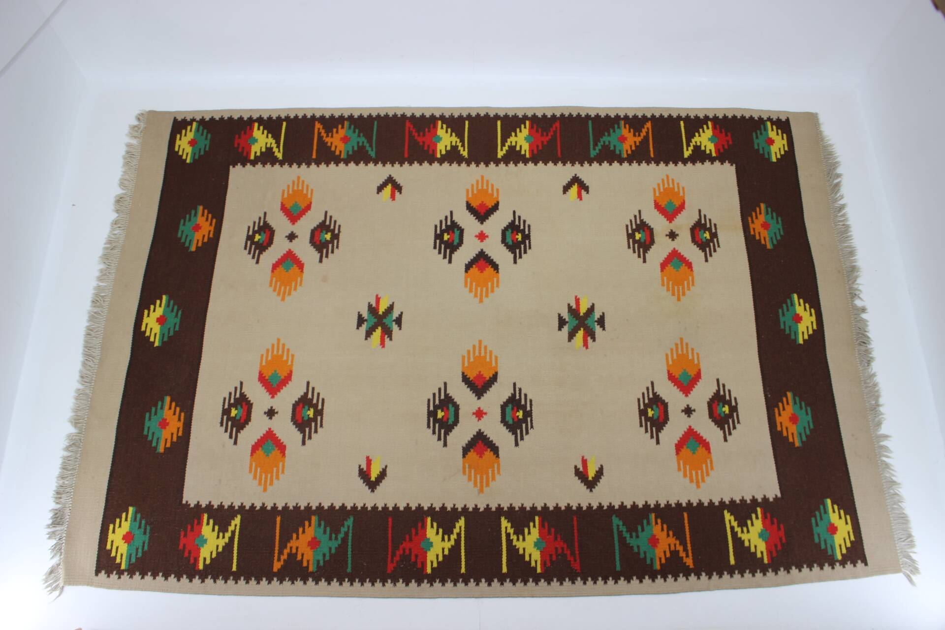 1960s Large Midcentury Wool Kilim Rug
