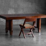 Art Deco parquetry dining table, France, 1930s