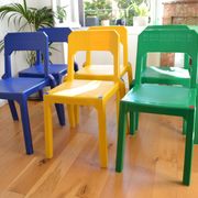 Set of 6 Altaïr chairs at Stamp by Henry Massonnet 80s era Menphis Postmodernism