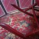 Vintage wooden rocking chair burgundy paint