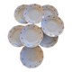 Porcelain soup plates - Decorated with small flowers and a gold rim