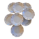 Porcelain soup plates - Decorated with small flowers and a gold rim