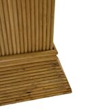 Vintage Rattan Column Planter Bamboo Bohemian Pillar '70s Rattan Mcguire