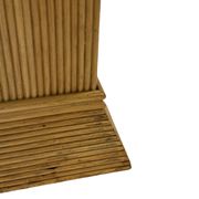 Vintage column vase in rattan, boho bamboo pillar from the 70s, McGuire in rattan.