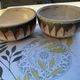 Pair of ancient glazed terracotta bowls with drips – Art po