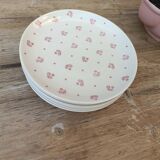 Six assiettes à dessert Gien