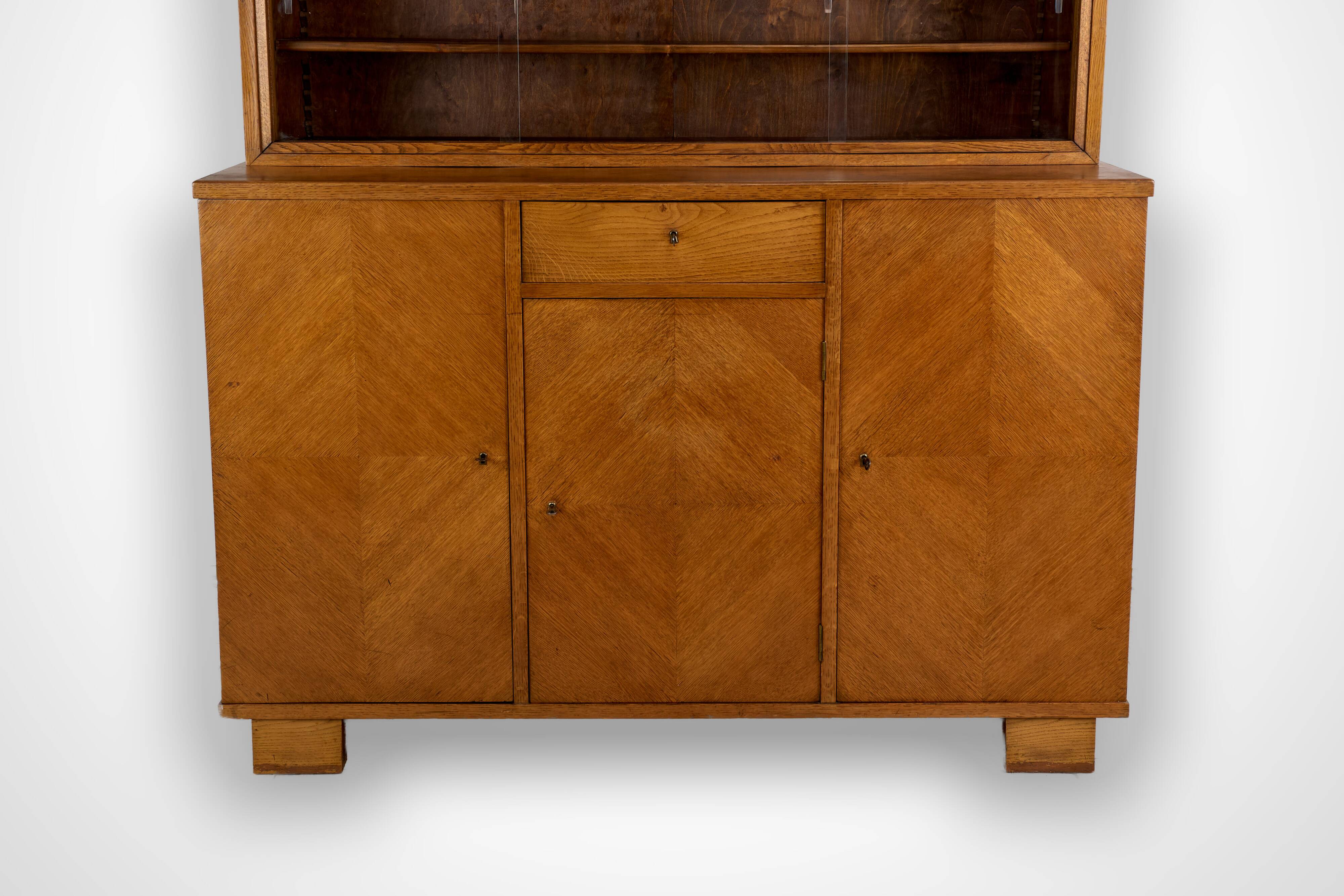 Vintage Wooden Credenza, 1930s, Czechoslovakia