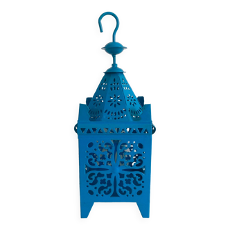 Blue metal lantern