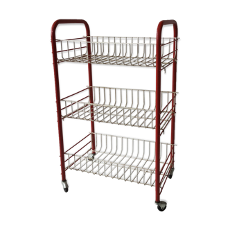 Vegetable trolley on vintage wheels