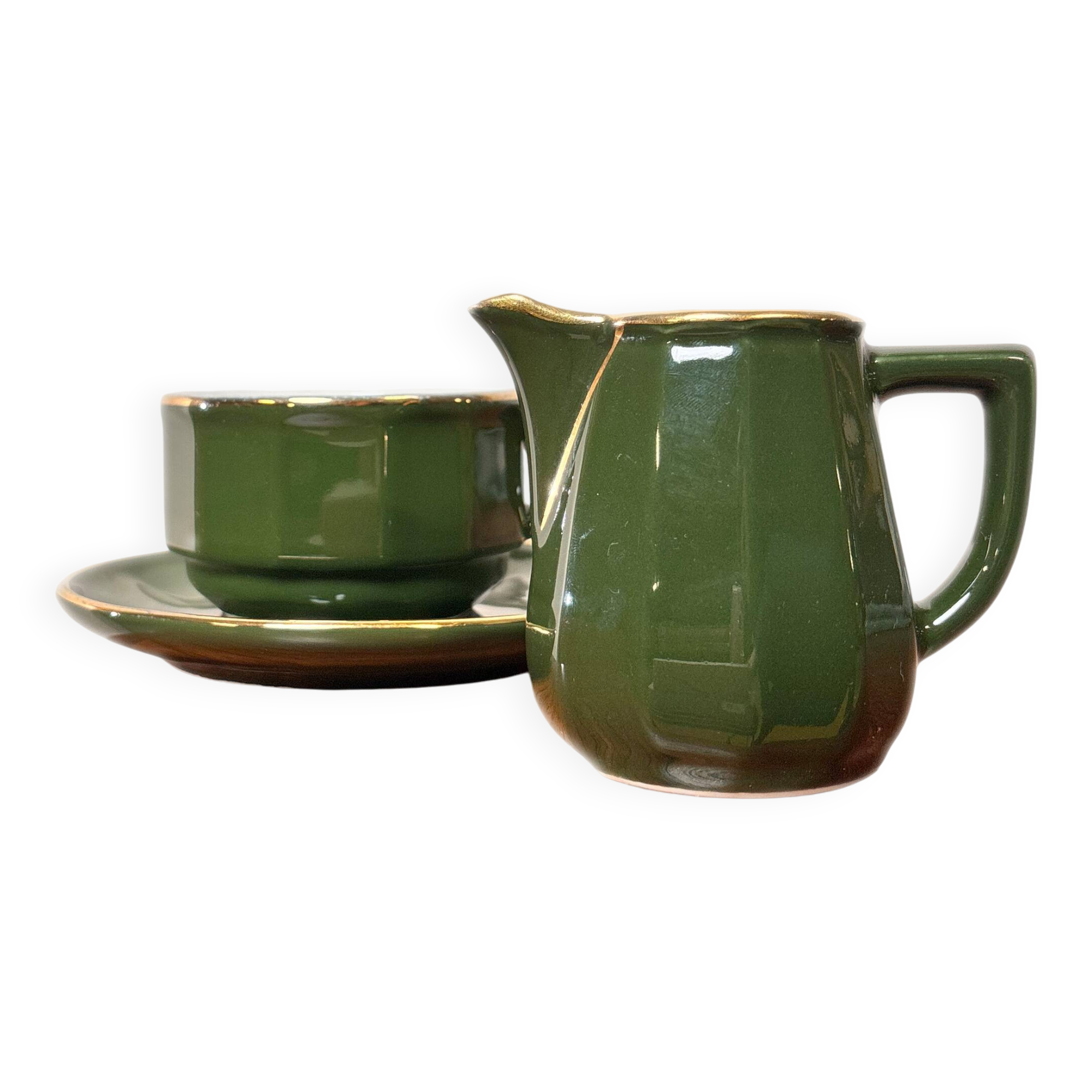 Apilco Set by Yves Deshoulières Olive ⎜1980s