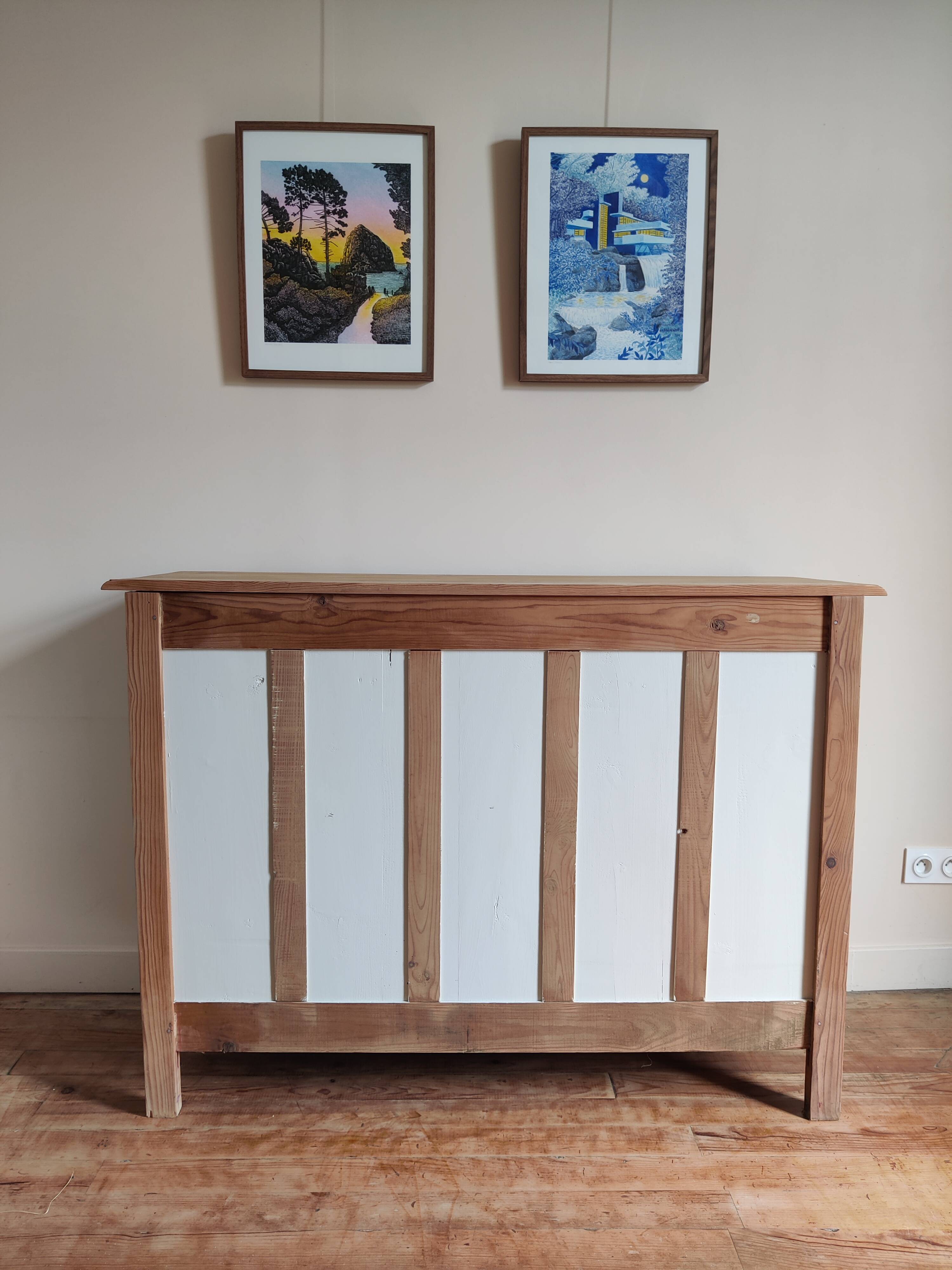 Low wooden buffet