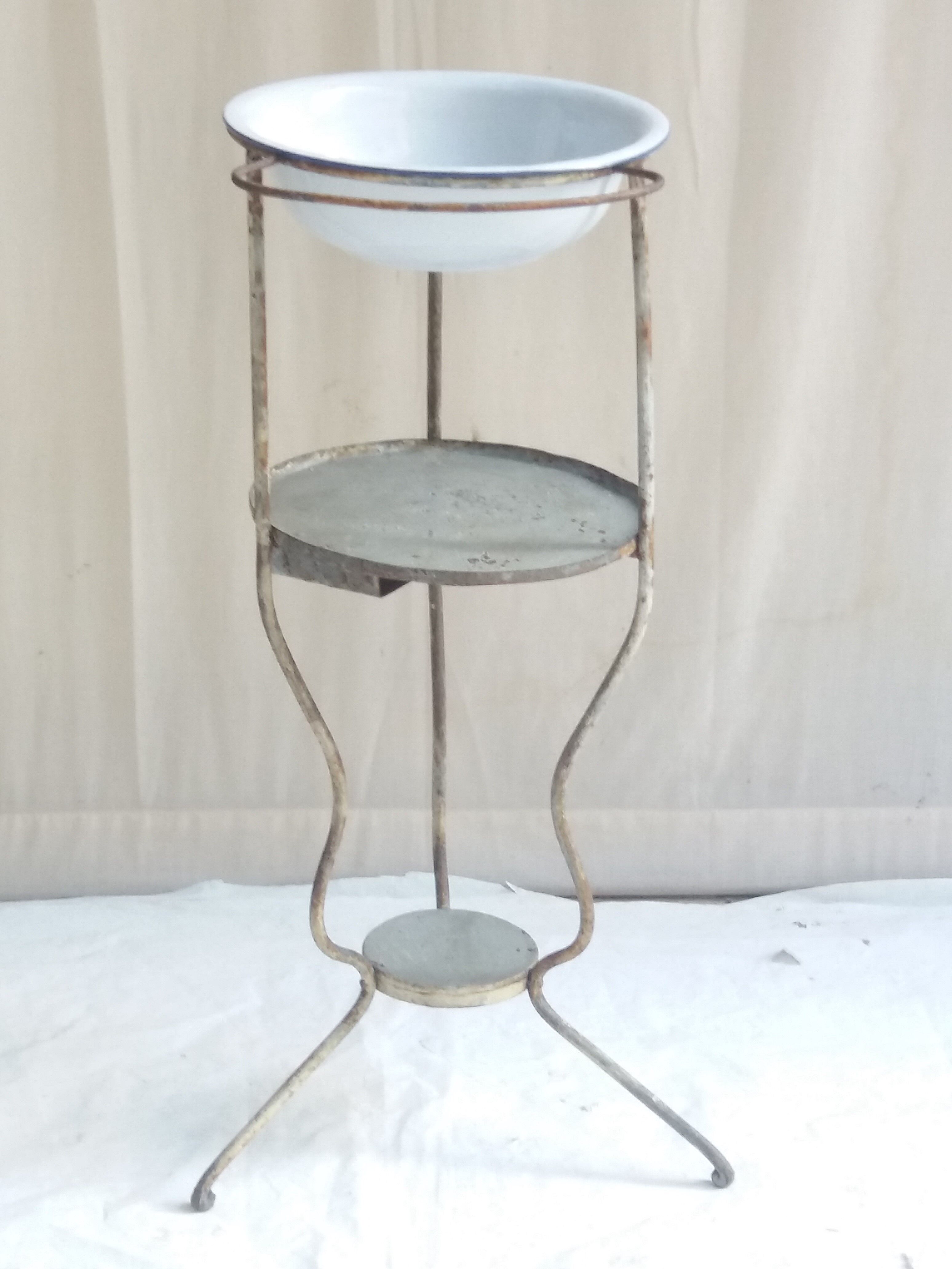 Old metal toilet table