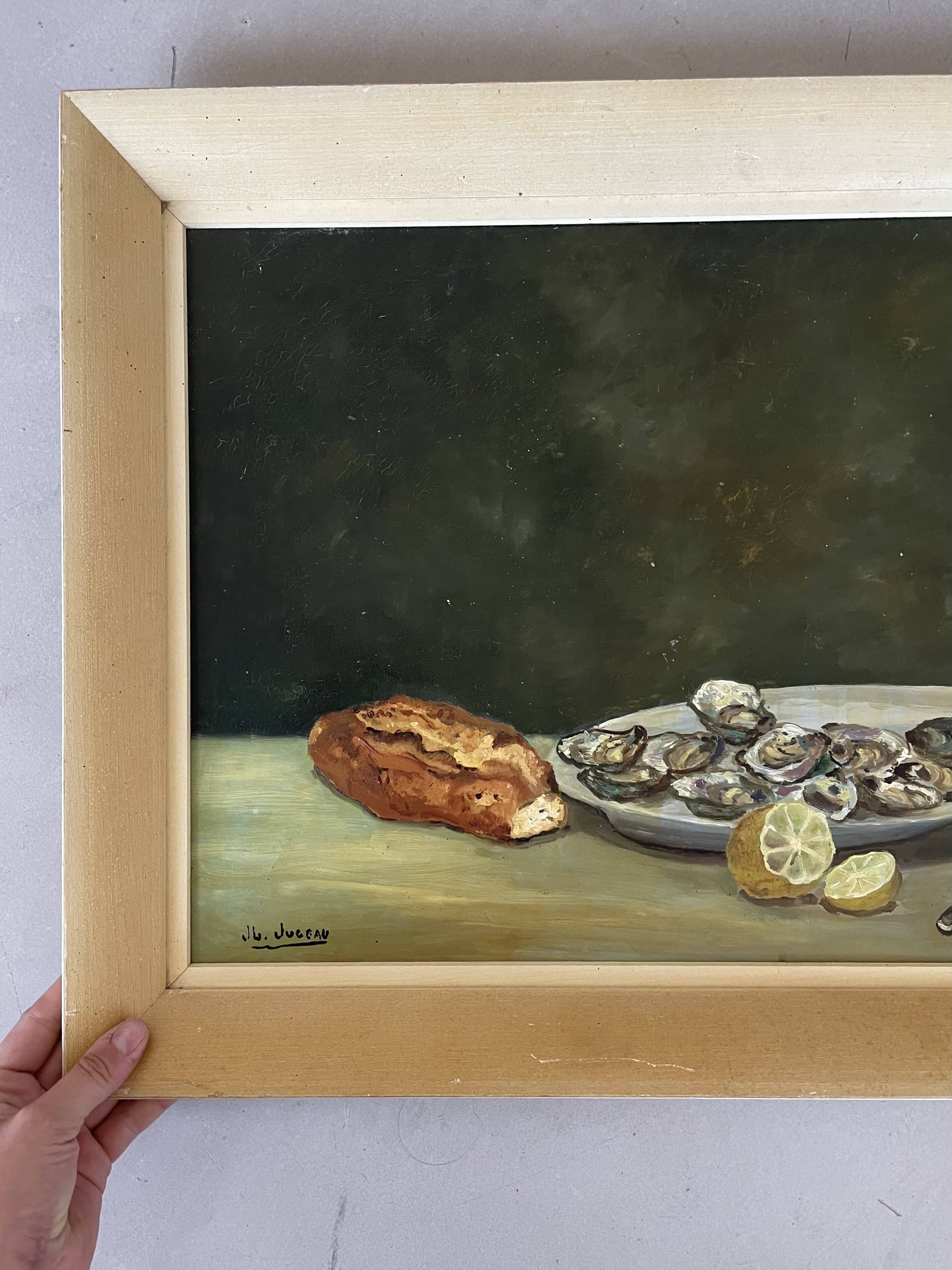 Still life, oil on panel signed
