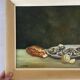 Nature morte, huile sur panneau signée