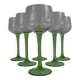 Set of six vintage stemmed glasses, 1960s.