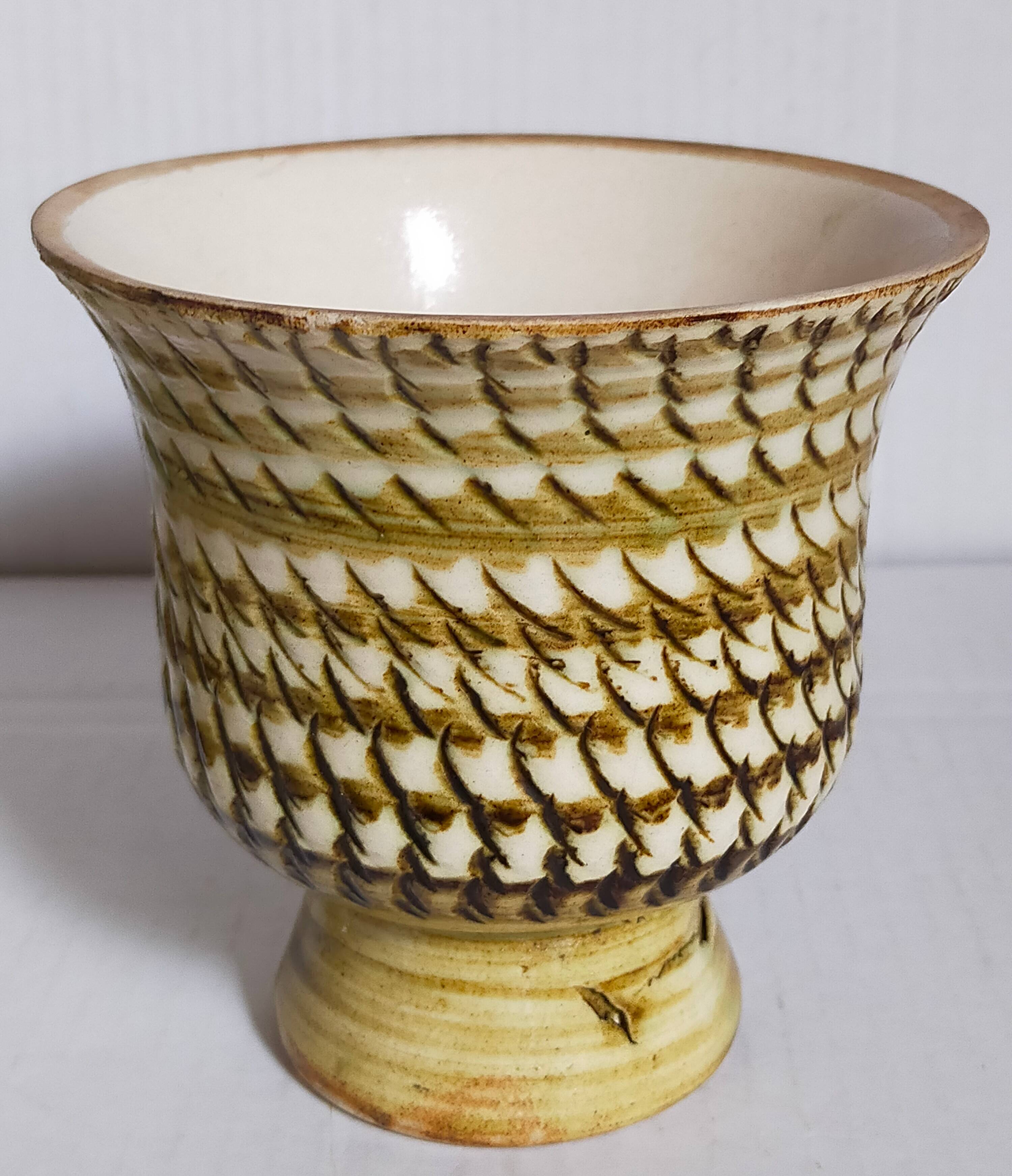 Duo of sacrificed ceramics Pottery by Pieter Groeneveldt 60s