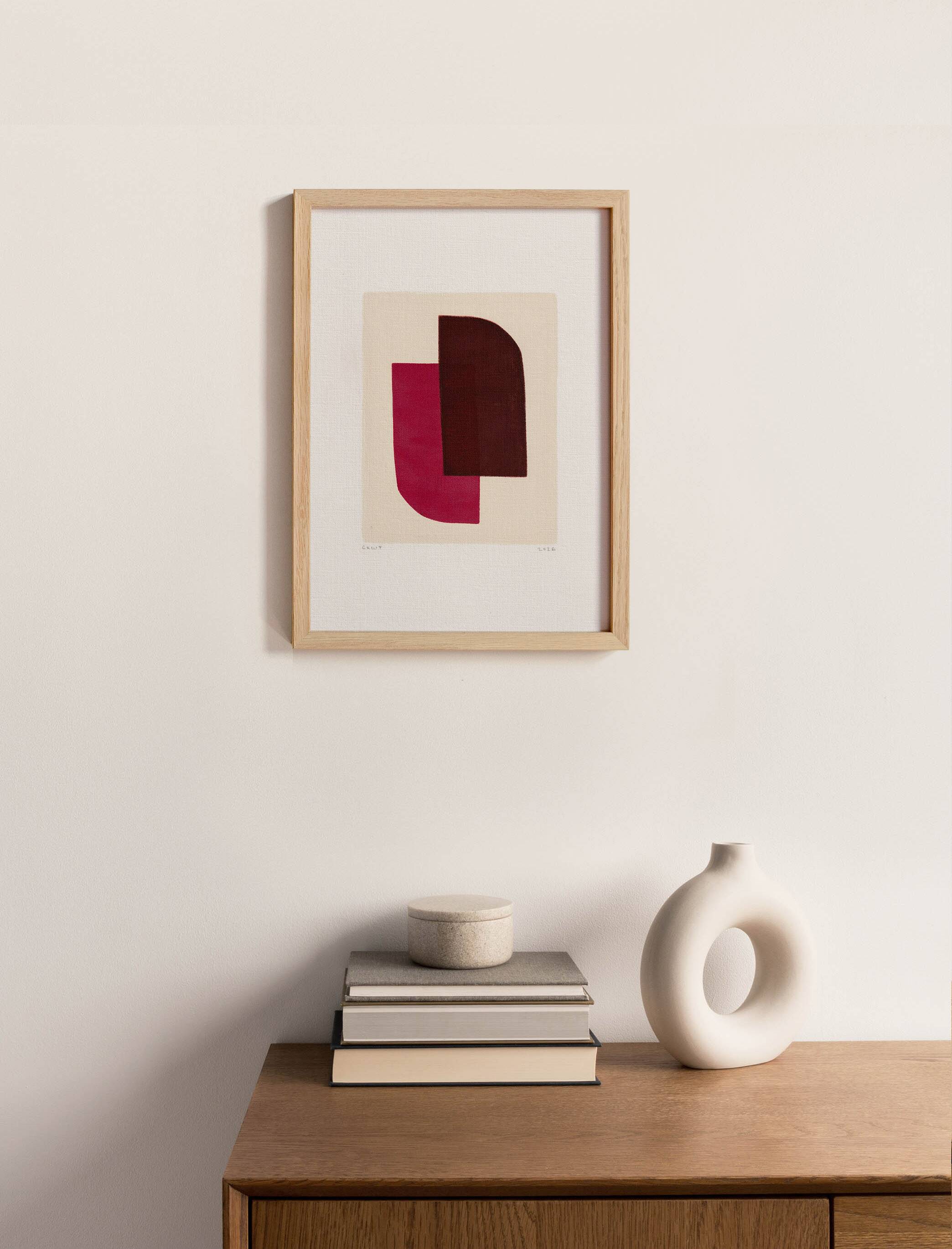 Abstract painting on paper illustration signed Eawy