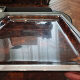 Lucite tortoiseshell and silver metal style