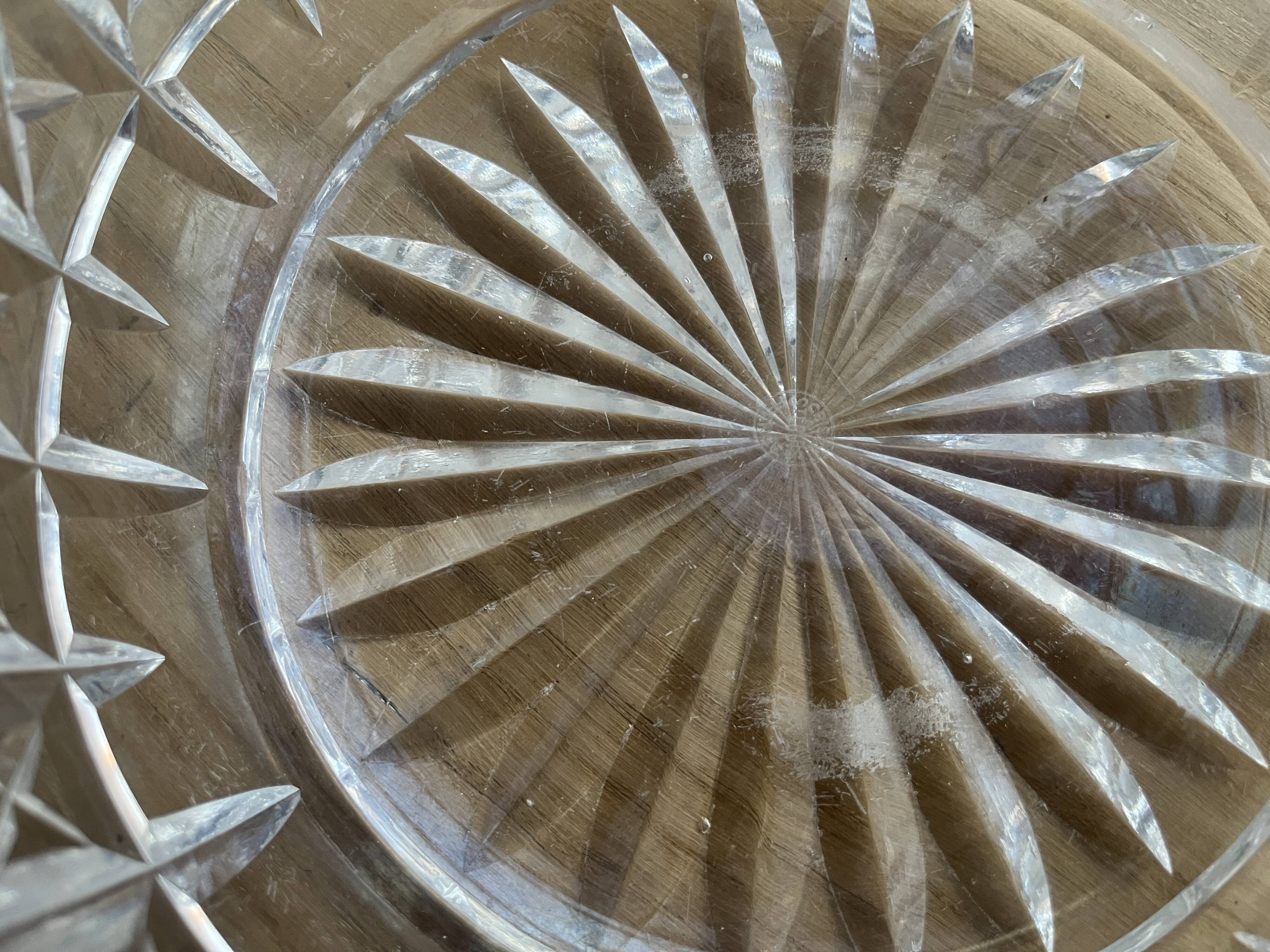 Cut glass and crystal bowl