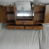 Extended stand cabinet storage cabinet wooden makeup with mirror