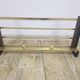 Wall-mounted coat rack, rosewood, gold-tone brass, Austria, 1960s.