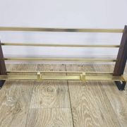 Wall-mounted coat rack, rosewood, gold-tone brass, Austria, 1960s.