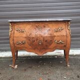 Louis XV style chest of drawers stamped "Gouffe"