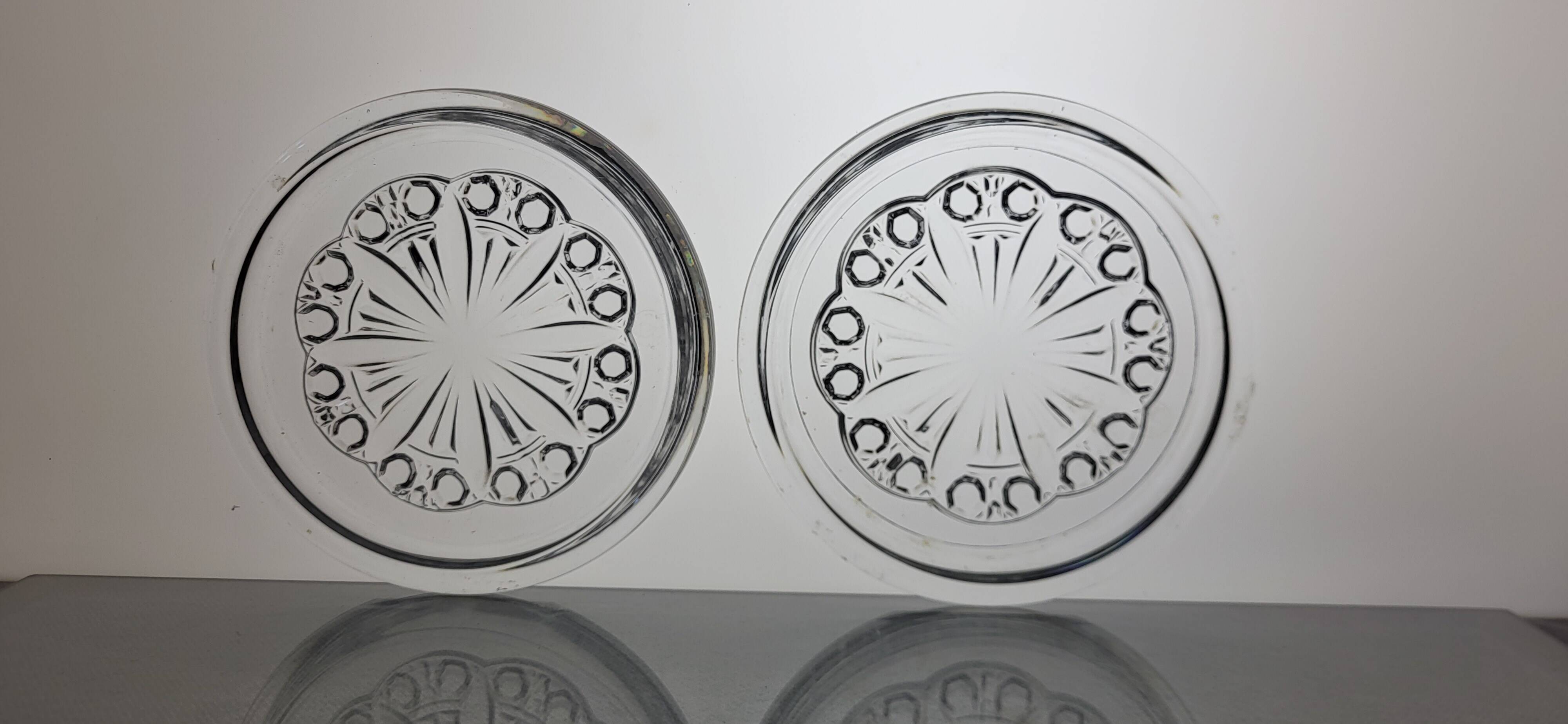 Baccarat crystal bottle coasters (*2)