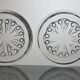 Baccarat crystal bottle coasters (*2)