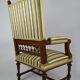 Neo-Renaissance walnut armchair with lion heads, circa 1880