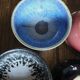 Un lot de 4 bols poterie émail couleurs