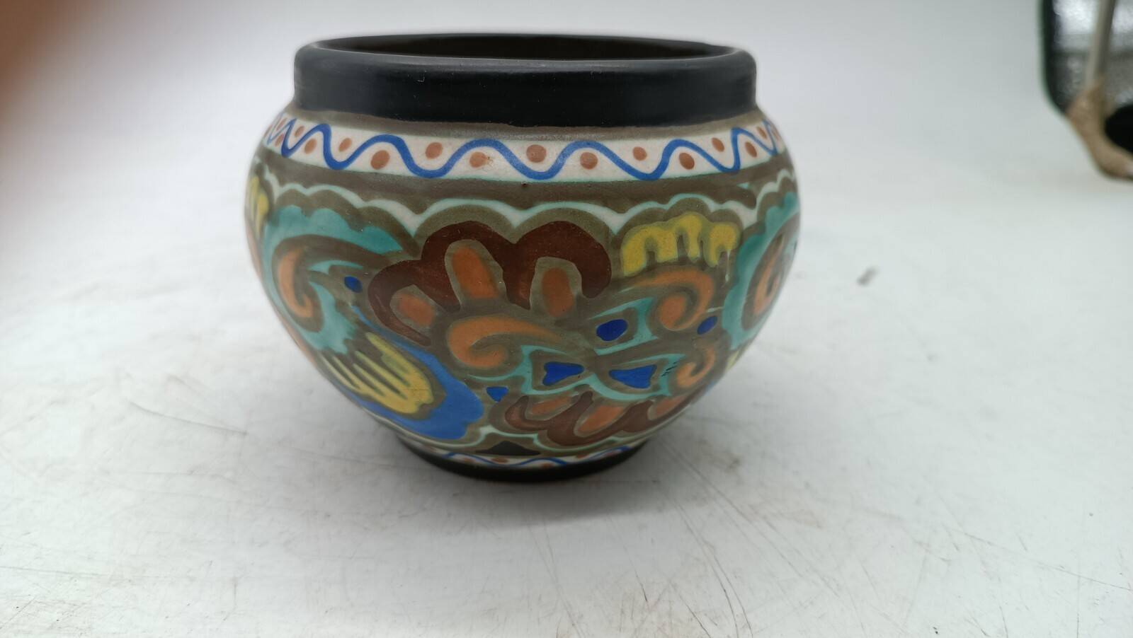 Vase en céramique Montoise Bergen, Antoine Dubois, Belgique, Art déco 1920 1930