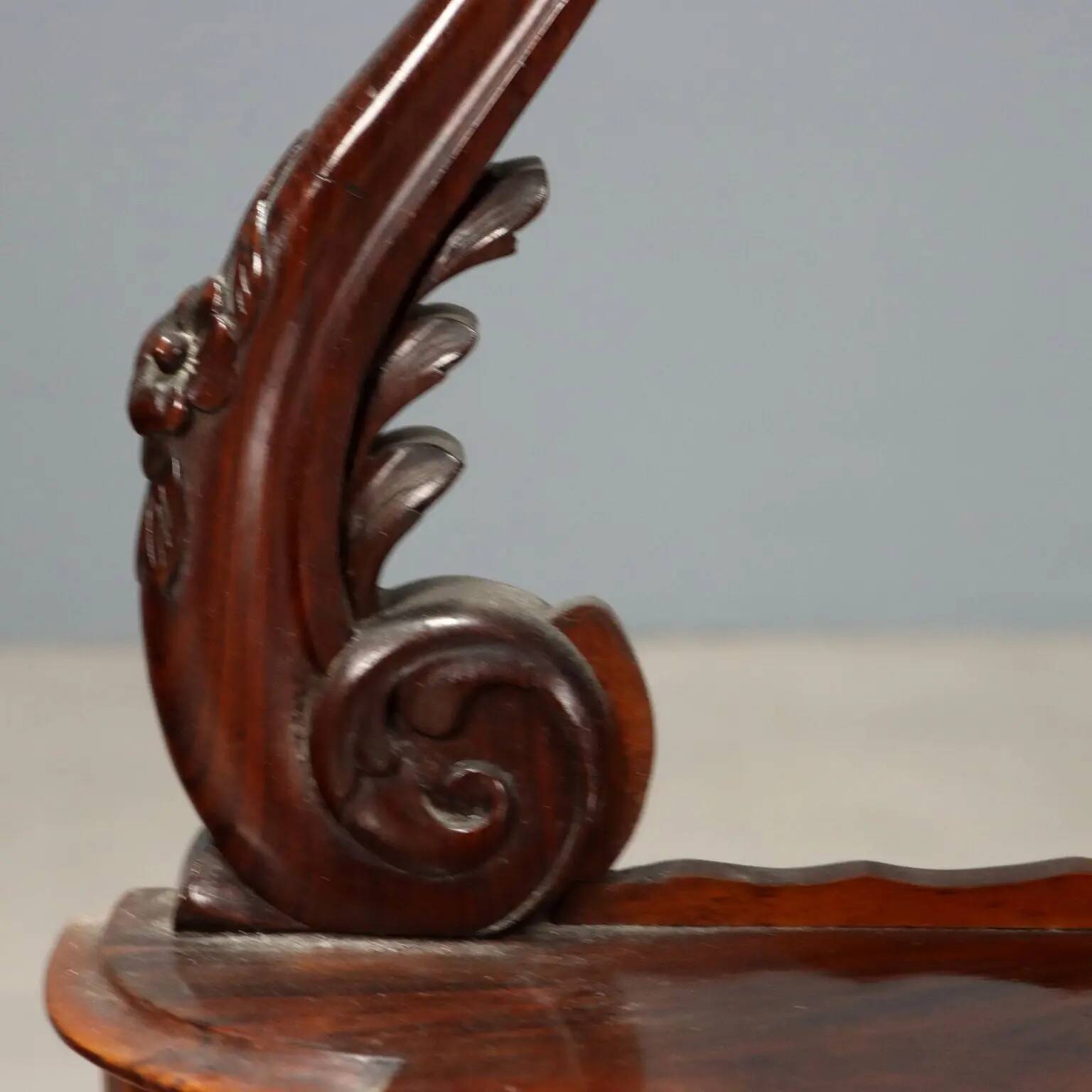 Antique Louis-Philippe walnut shelf, Italy, 19th century