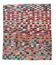 5x6 Multicolor Checkered Pattern Turkish Vintage Rug, 151x172Cm